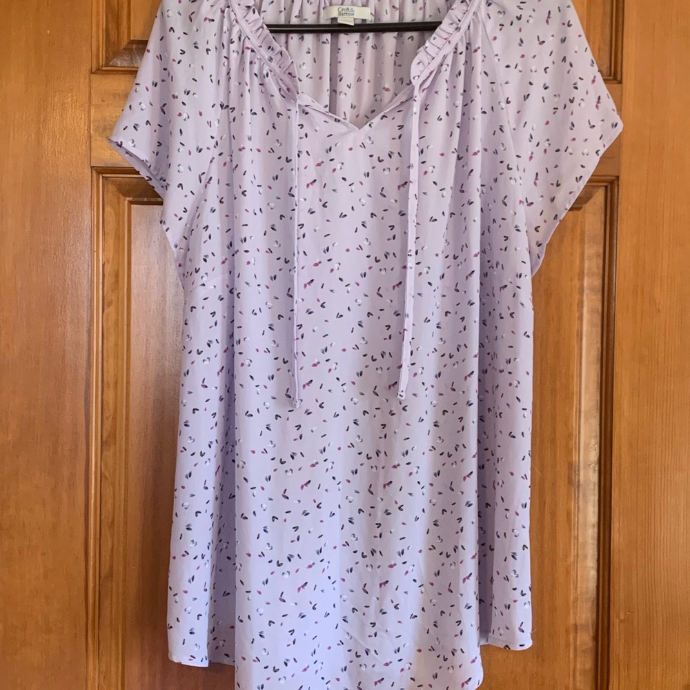 Croft & Barrow Lavender Blouse with Abstract Print